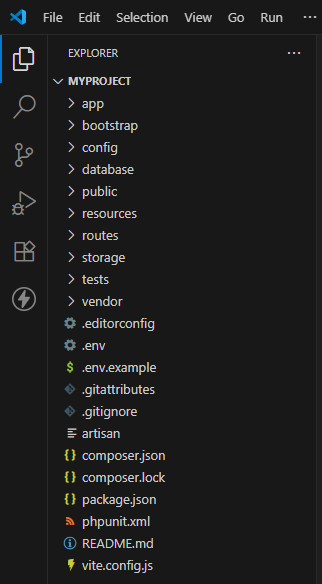 laravel folder structure